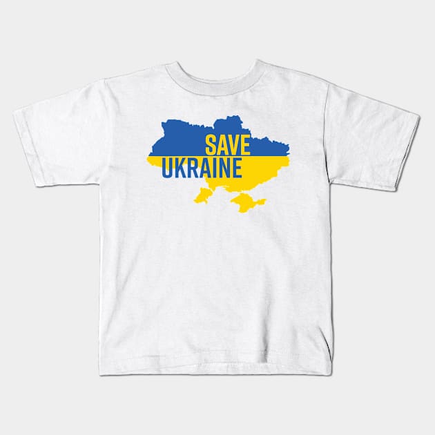 SAVE UKRAINE - PROTEST Kids T-Shirt by ProgressiveMOB